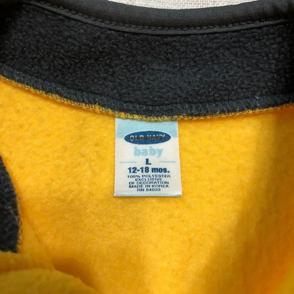 VTG Y2K Old Navy 1/4 Zip Fleece Sweatshirt Toddler 12-18 Months Pullover Cozy
